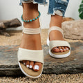 Summer Women Sandals 2025 New Platform Sandals Women Trend Open Toe Wedge Shoes Ladies Lightweight Casual Shoes Zapatillas Muje Zpaxo Beige 39