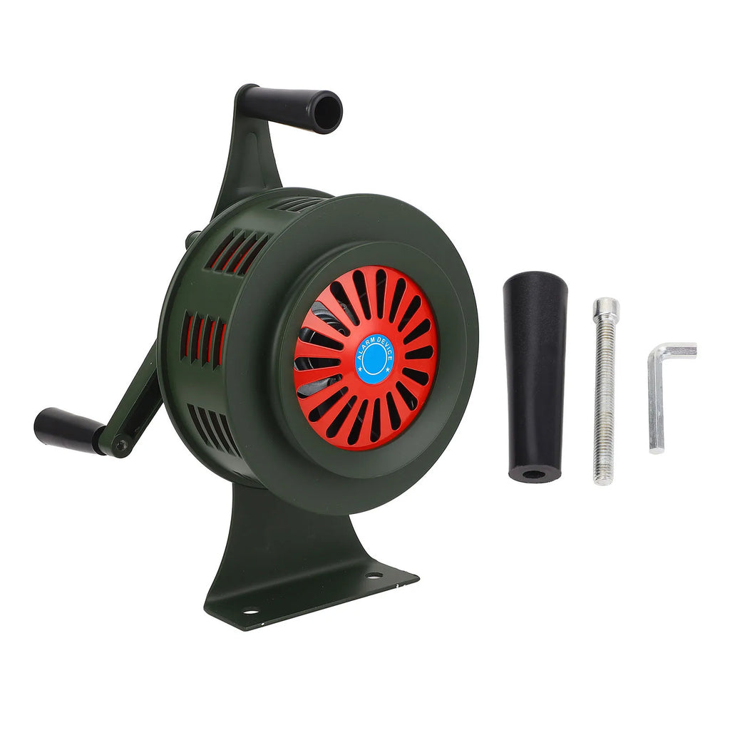 Hand Crank Siren Horn Aluminium Alloy Emergency Safety Manual Siren 120db Loud Adjutsable Volume for Factory Home School Zpaxo