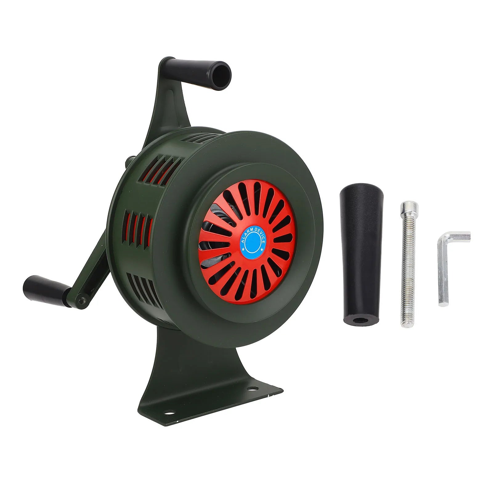 Hand Crank Siren Horn Aluminium Alloy Emergency Safety Manual Siren 120db Loud Adjutsable Volume for Factory Home School Zpaxo