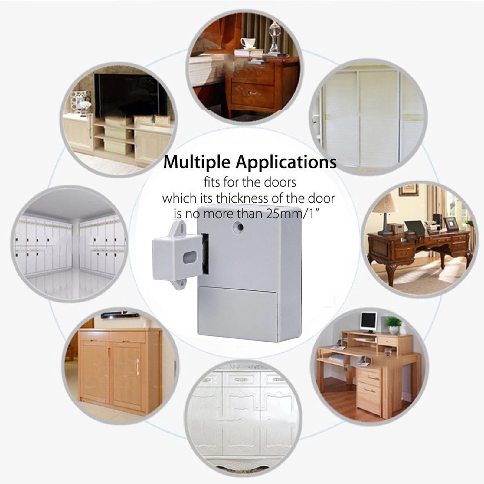 Drawer lock sensing IC Card Sensor Cabinet Drawer Intelligent SmartLock DIY Invisible Hidde Digital Lock without Perforate Hole Zpaxo