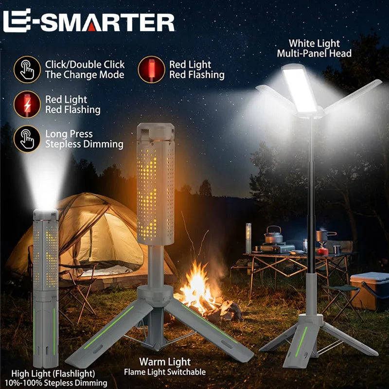 Foldable 1000 Lumen Rechargeable Camping Lantern & Work Light