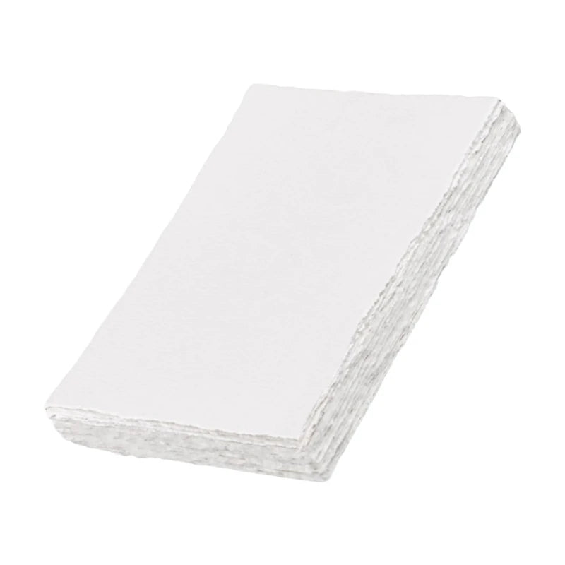 Handmade Deckle Edges Watercolor Paper Cotton for Watercolor Acrylic and Sketching Zpaxo 50 sheets CN