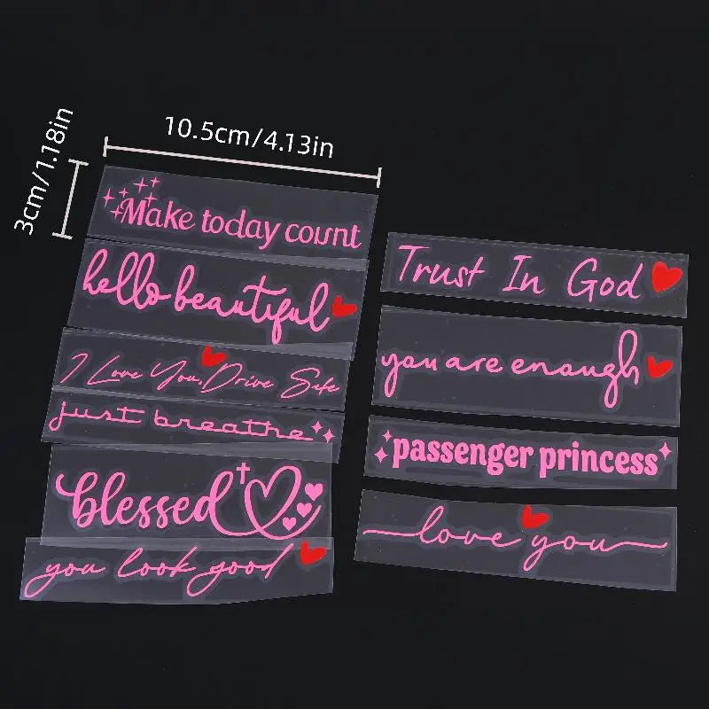 10-Pack Waterproof Religious Text Car & Motorcycle Stickers