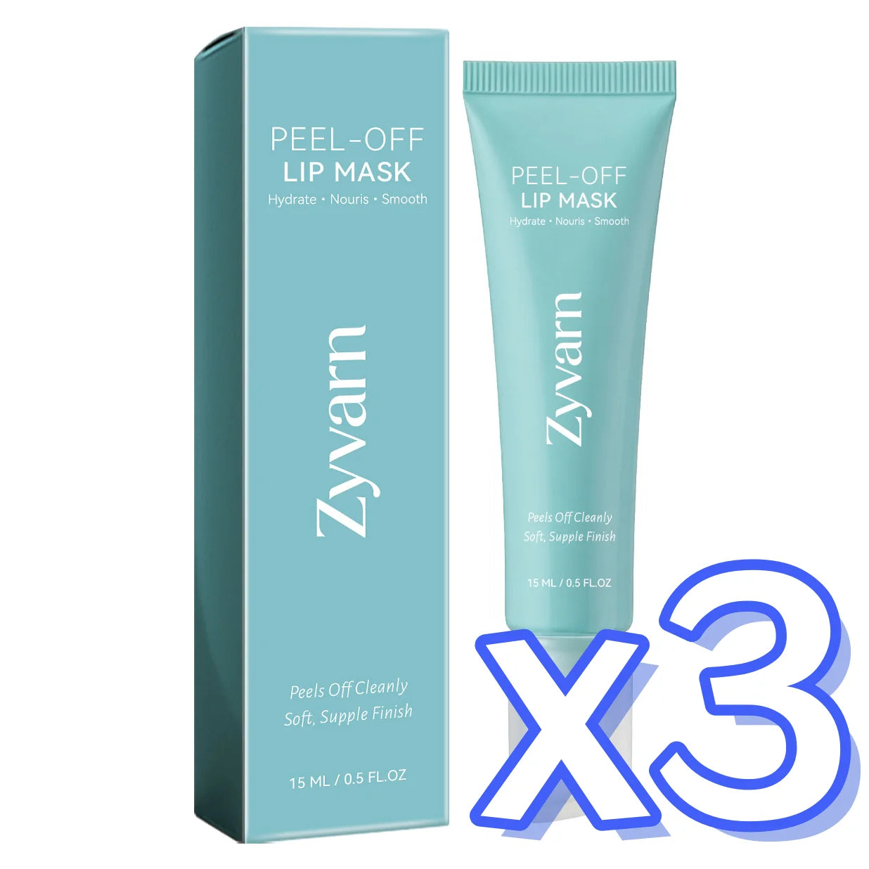 ZYVARN Hydrating Peel-Off Lip Mask – Repair & Exfoliate Lips Peel-Off Lip Mask Zpaxo 15g boxed x 3