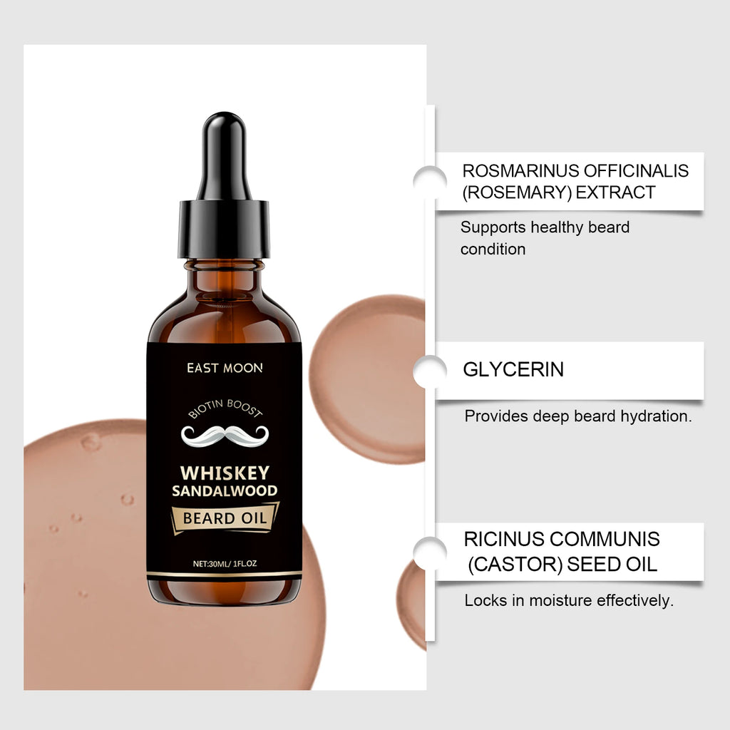 East Moon Rosemary Beard Oil for Men – Non-Greasy 30ml Beard Care Oil Zpaxo