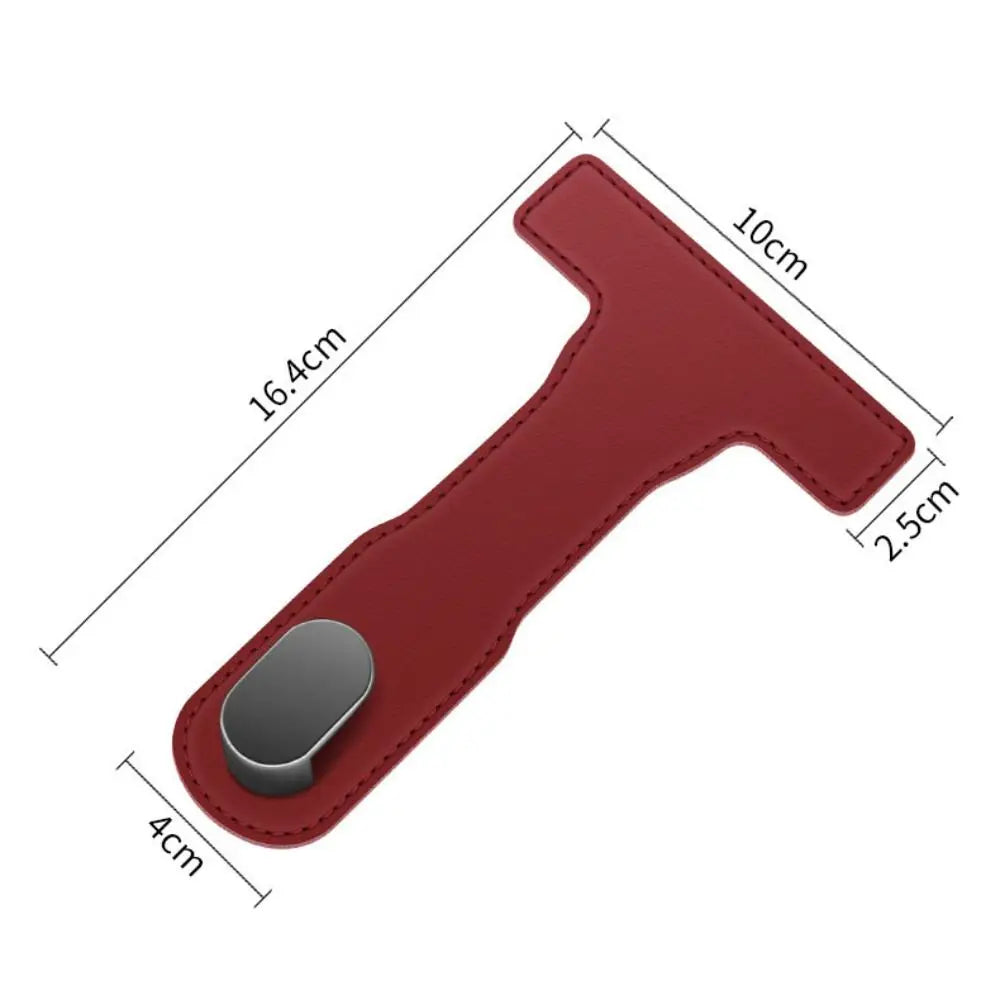 Hidden Car Glove Box Hook Space-Saving Paste Installation Car Hanging Hook Foldable PU Leather Seat Back Hanger Zpaxo