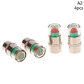 2 Car Bike Tire Pressure Indicator Gauge Alert Monitoring Valve Cap