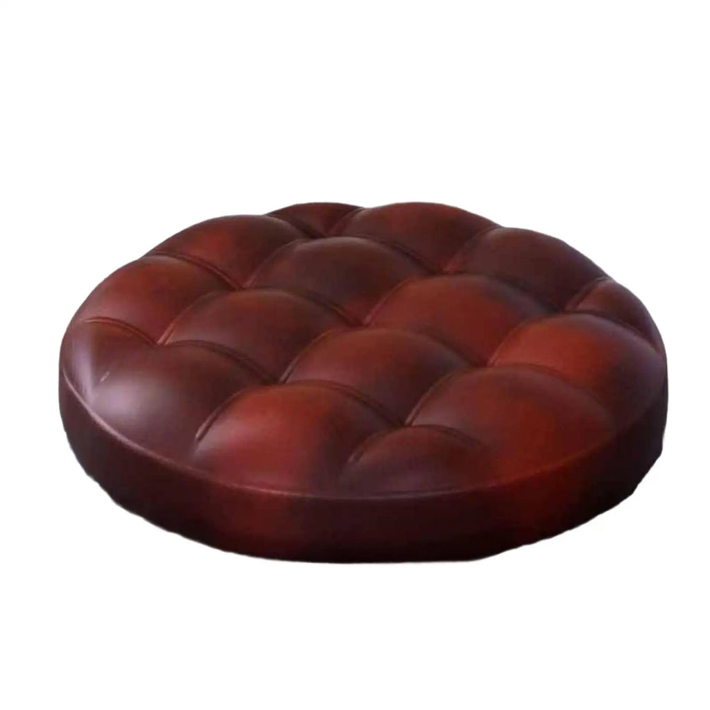 Barstool Seat Cushion PU Leather Cover Heavy Duty Round Rotate Chair Zpaxo Brown Red