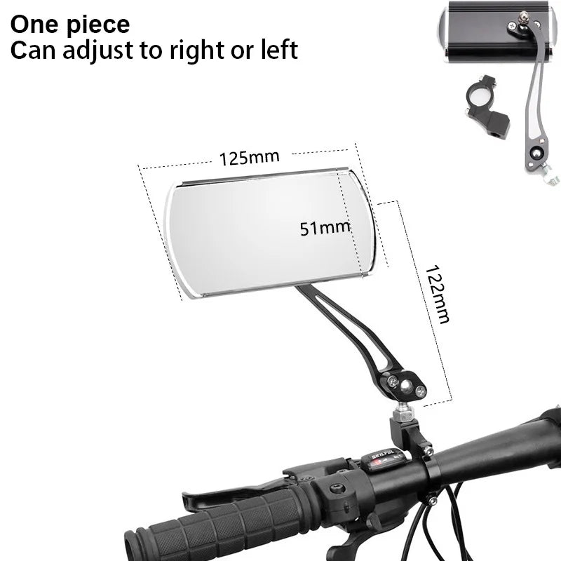 Bicycle Rearview Mirror Aluminum Alloy Adjustable Bike Mirror Handlebar For Road Bike Mountain Bike Bike Accessories Parts Zpaxo 1PC