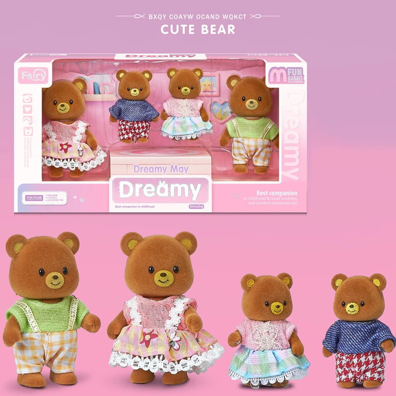 Cute Bear Doll Featuring Four Adorable Characters Role-playing Games