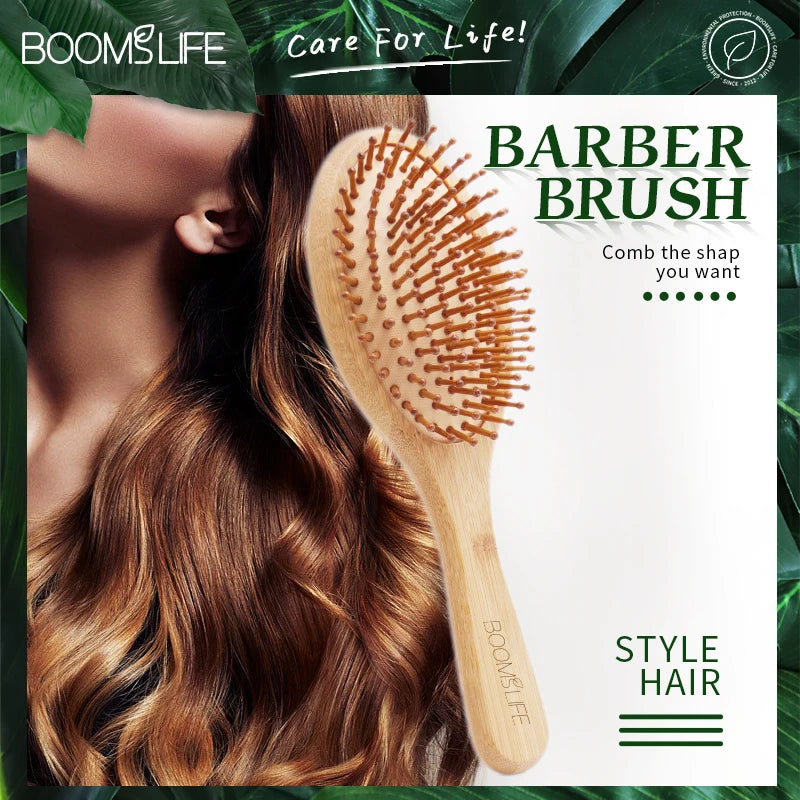 Bamboo Hair Brush Women Styling Hair Comb Hairbrush Wide Teeth Bamboo Combs for Hair Smooth Massage Scalp Brush Barber Comb Zpaxo