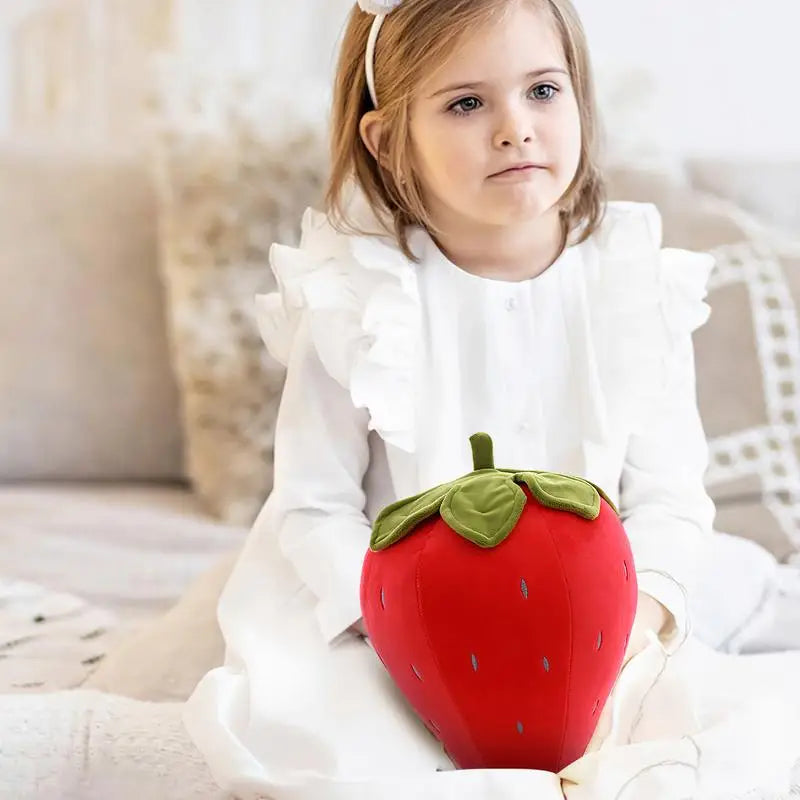 Strawberry Plush Soft Stuffed Pillow Toy Kids Doll Toddler Bedroom
