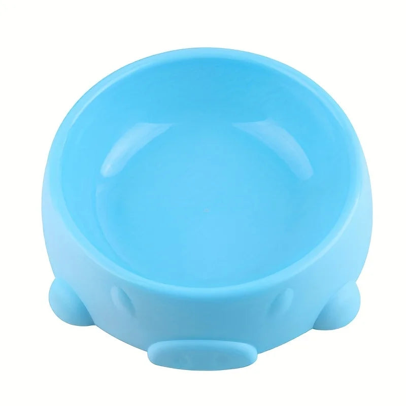 Candy Plastic Dog Bowls Multi-purpose Cute Pet Feeder Cat Water Bowl Zpaxo Blue