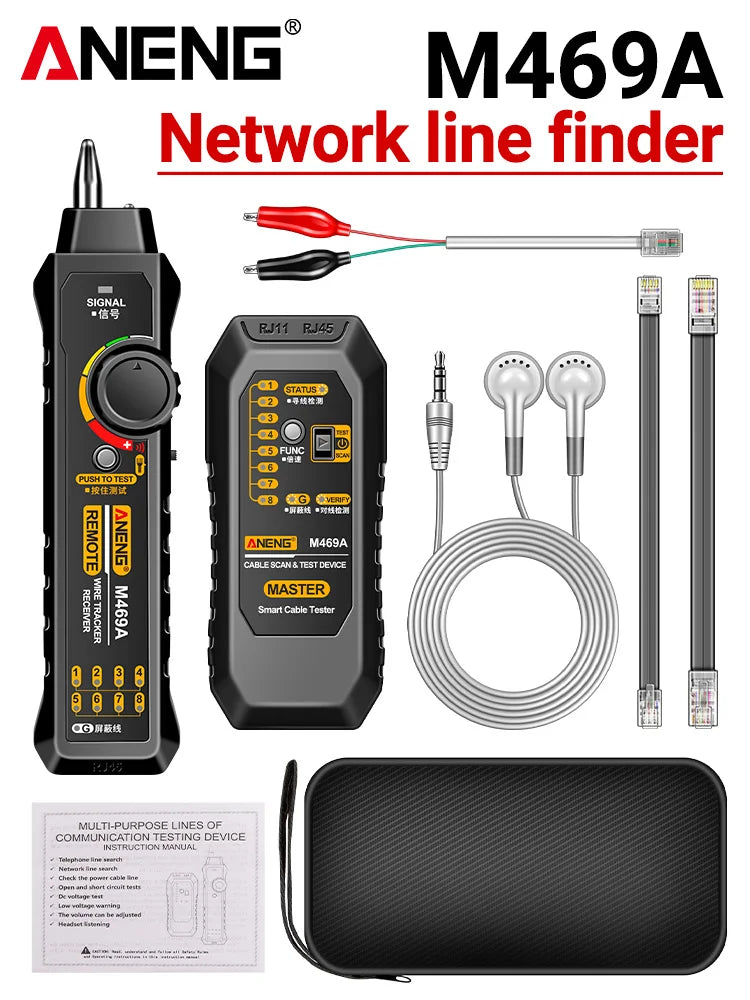 Repair Electrical Tools RJ45 RJ11 Telephone Network Cable Analyzer