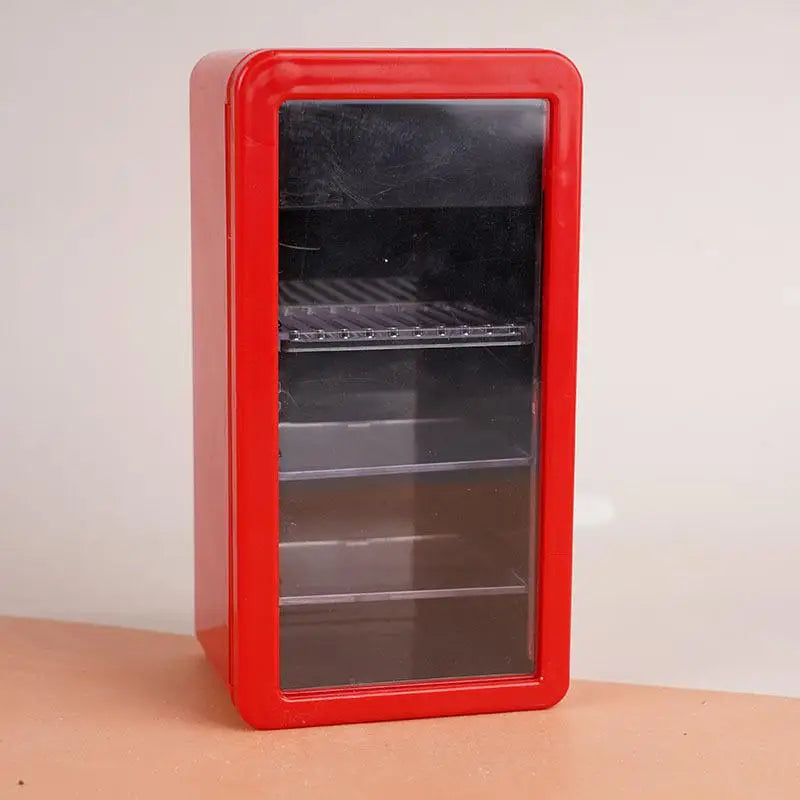 ▶1:12 Dollhouse Miniatures Refrigerator Canned Drink Beverage Cabinet Model Doll House Supermarket Accessor Pretend Play Toy DIY Zpaxo A3