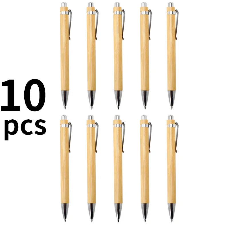5 10 Bamboo Ballpoint Pens Ideal Office Use School Writing