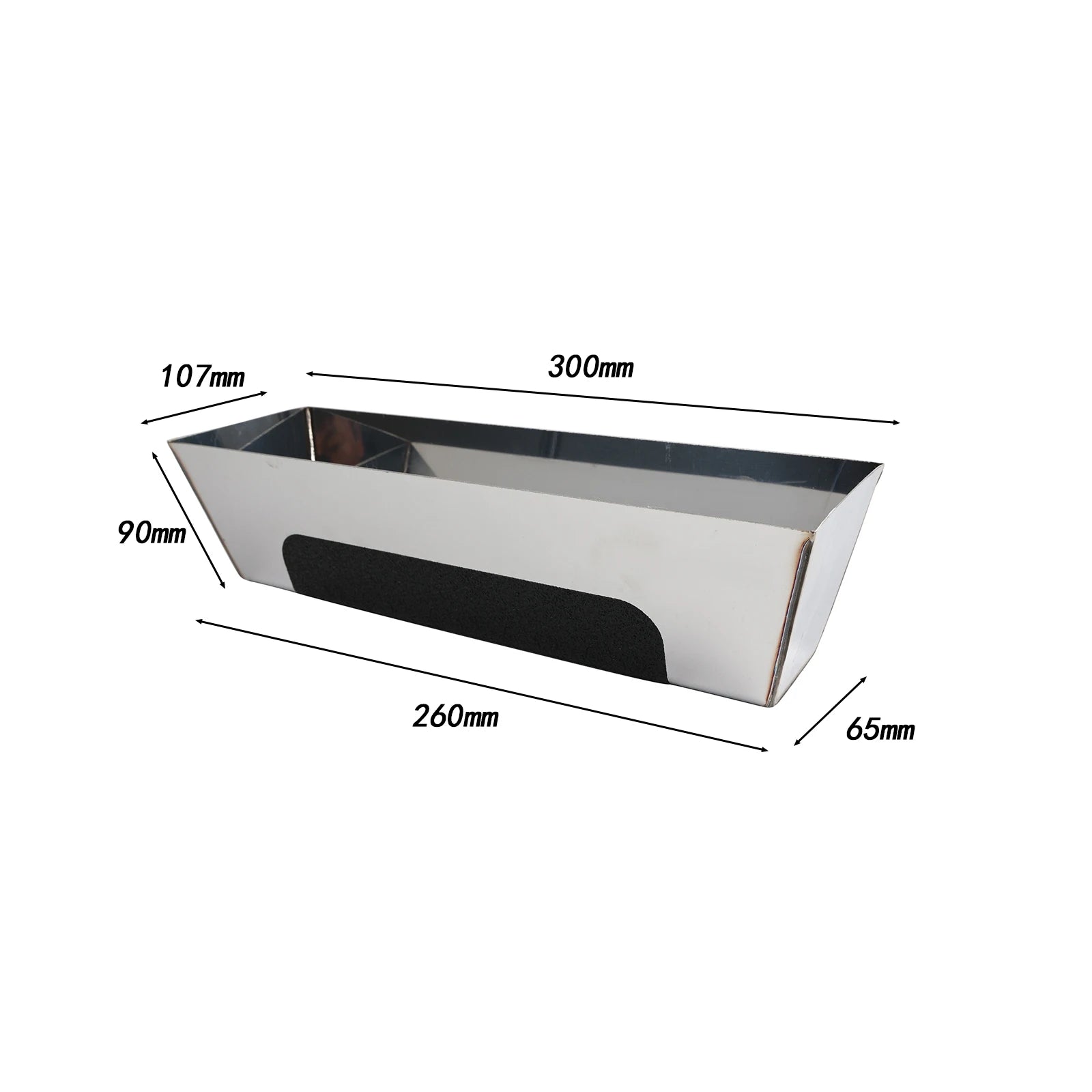 10inch 16inch Stainless Steel Mud Pan with Anti Slip Pad for Woodworking DIY Mud Pan Heavy duty Drywall Plaster Mud Pan Scraping Zpaxo