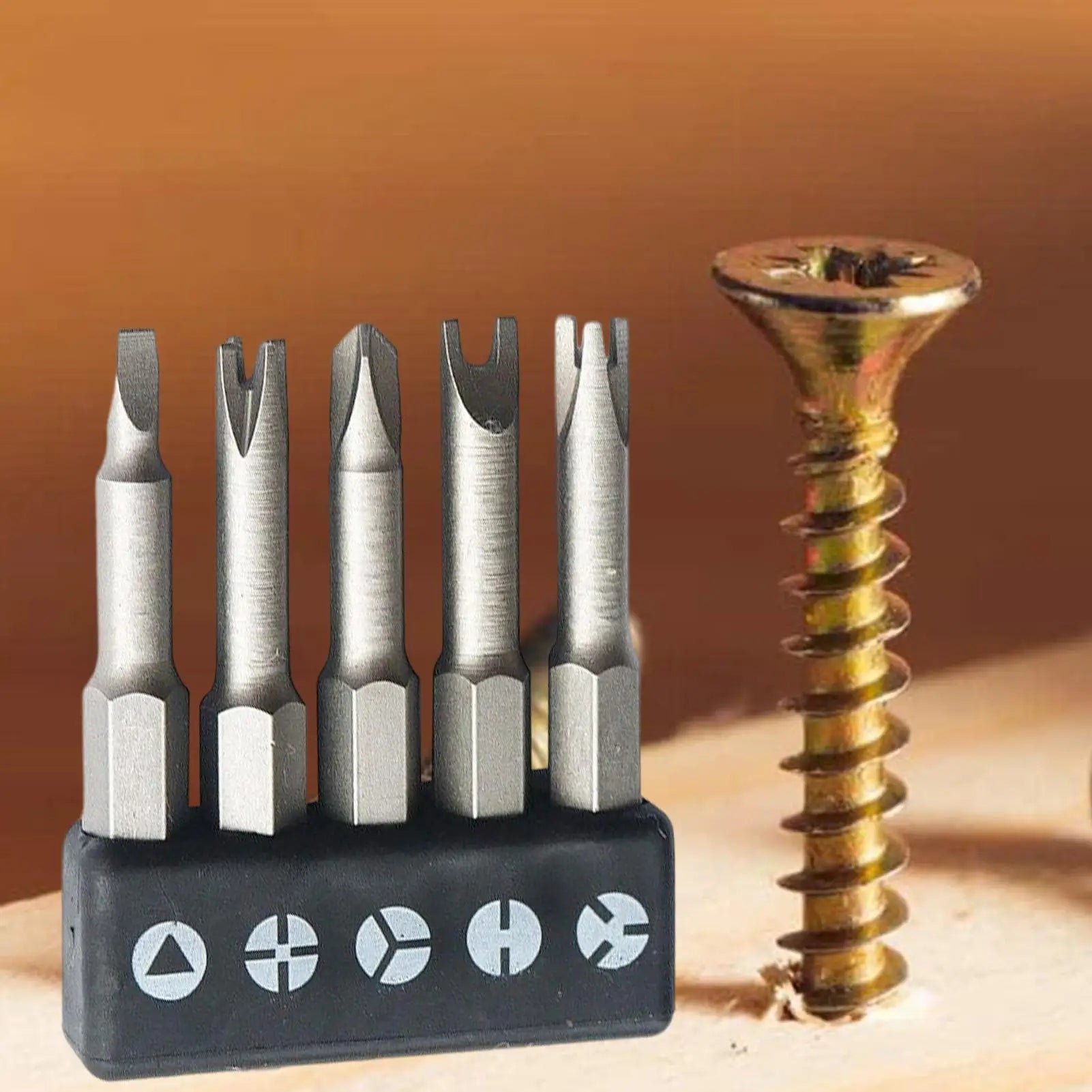 Screwdriver Bit Set 5-Piece Set Of Screwdriving Bit Heads Power Tool Drill Attachments For Repairing Home Improvement Zpaxo Default Title