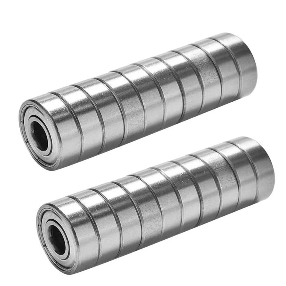 10- 608ZZ Ball Bearings High-carbon Steel Double Shielded Miniature