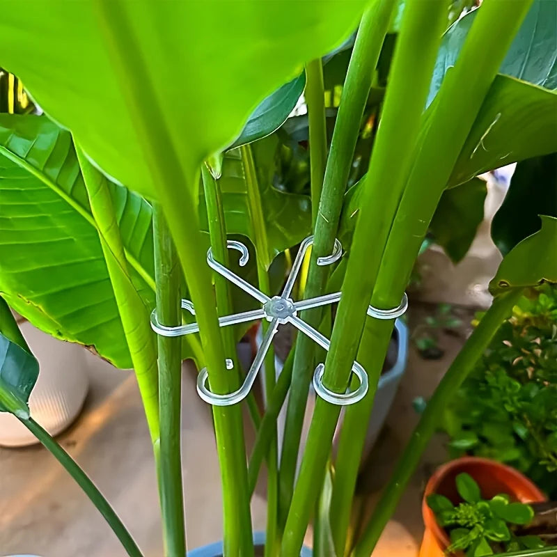 4-piece Plant Stem Support Clips Horticultural Turtle Back Bamboo Zpaxo