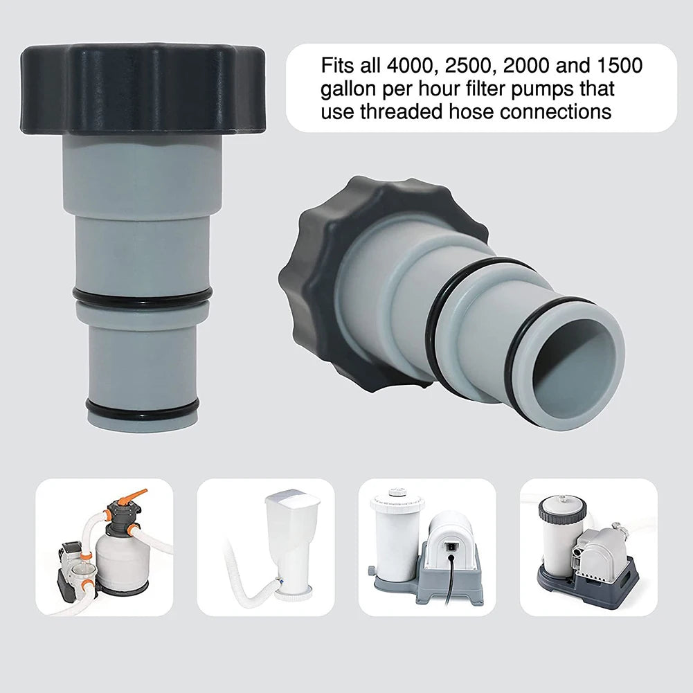 Hose Adapter with Collar Drain Plug Connector Replacement Pumps Connection Adapter Outdoor Hot Tub Accessories for Intex Fit ARU Zpaxo