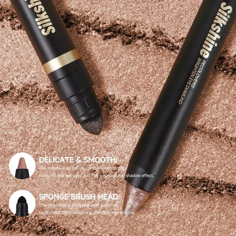 1PC Eye Brightening, Sponge Tip, Easy To Apply, Even and Smooth, 2-in-1 Eye Shadow Stick, Perfect for Music Festivals Zpaxo