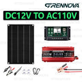 Portable Solar Generator System Complete Kit with 50W Panel 60A Controller 2600W Peak Pure Sine Wave Inverter DC12V To 110V 220V Zpaxo 110V solar kit