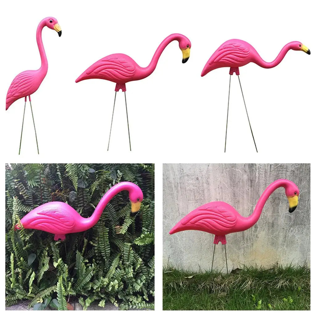 Flamingo Ornament Realistic Plastic Figurine Garden Decor Craft Home Zpaxo