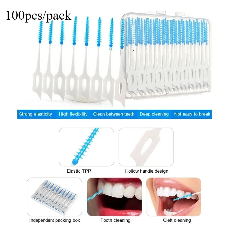 Interdental Brushes Soft Dental Cleaning Brush Teeth Cleaner Floss Zpaxo Default Title