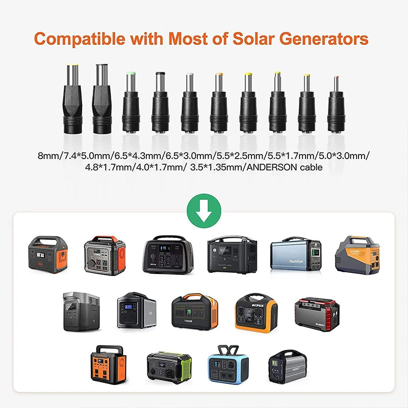100W Solar Panels Portable Charger 19 6V 8 88A Adjustable Bracket