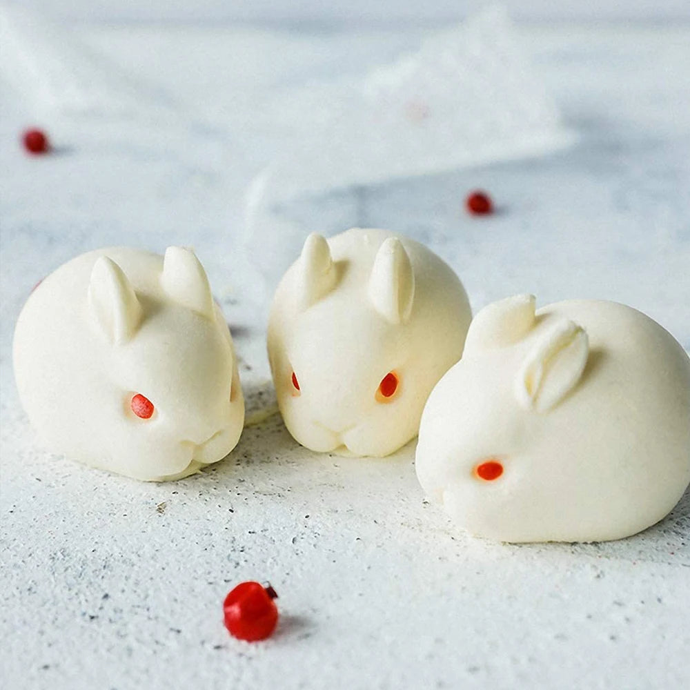 3D Easter Bunny Rabbit Silicone Mold Chocolate Fondant Mousse Cake Decorating Dessert Pudding Baking Candle Soap Craft Casting Zpaxo