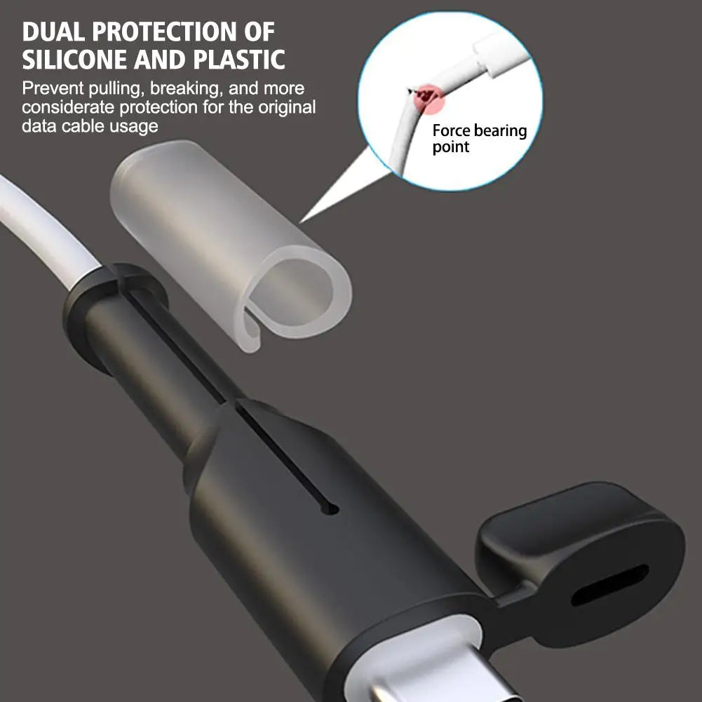 Silicone USB Cable Protector & Wire Winder – Micro & Type-C Cable Protector Zpaxo