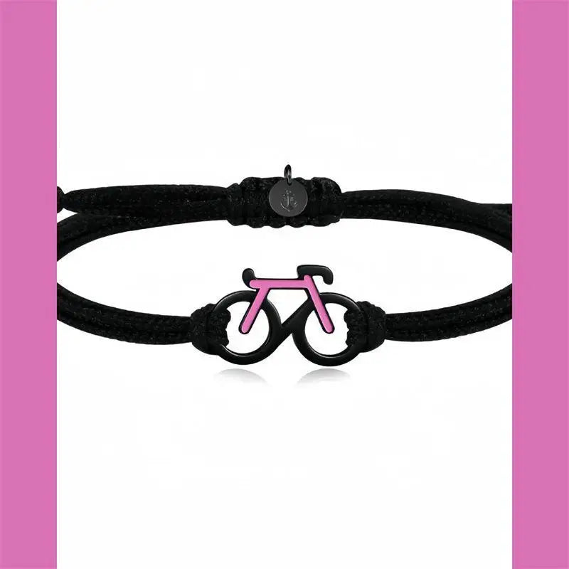 Stylish Pink Bicycle Bracelet Sports Cycling Necklace Accessory Zpaxo