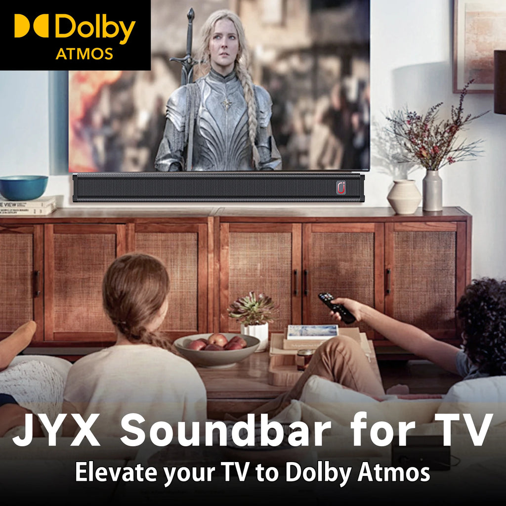 JYX H7 3D Surround Soundbar TV 40W Dual Drivers Dolby Atmos Bluetooth