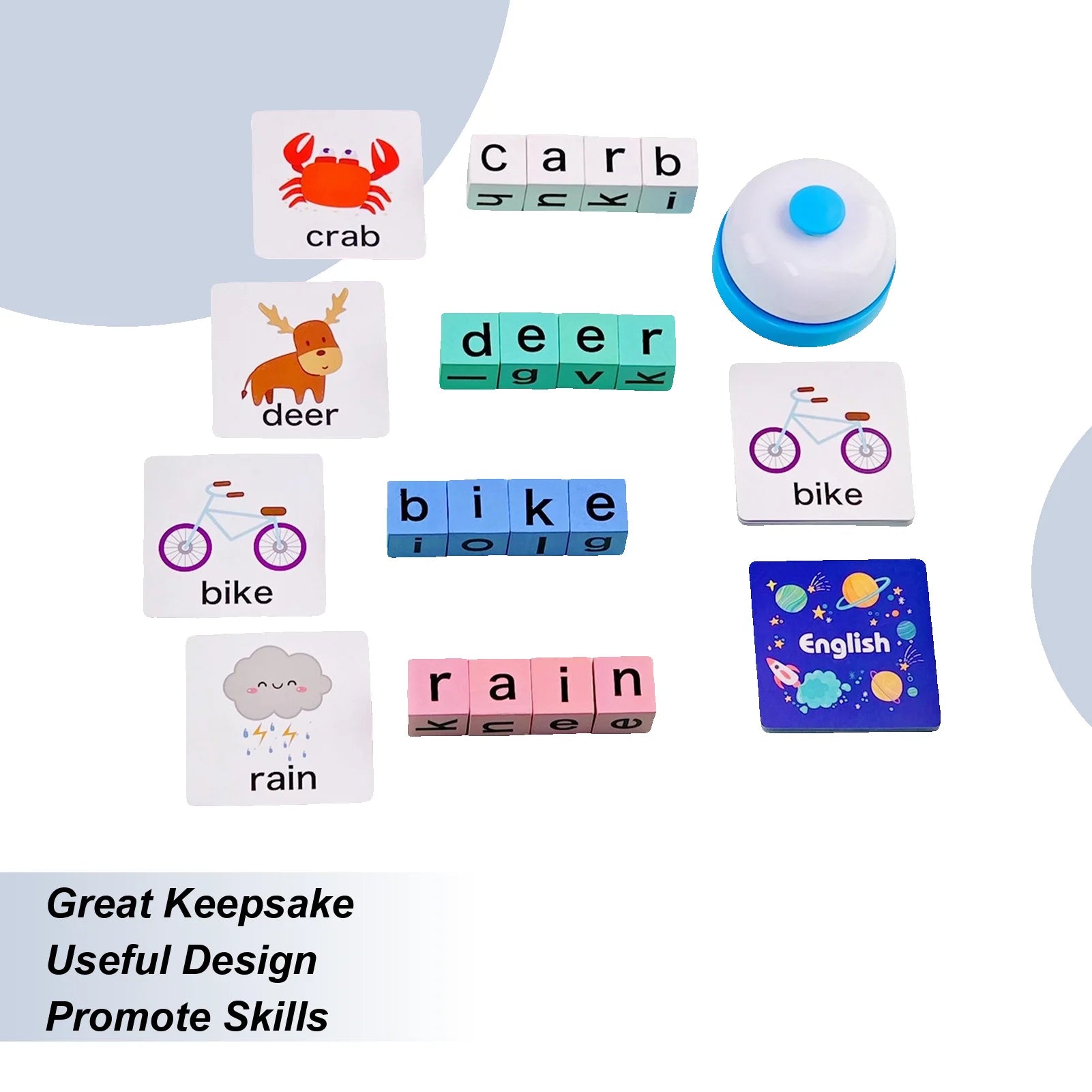 Word Games Kids Wooden Preschool Activities Literacy Flash Cards Ages Zpaxo