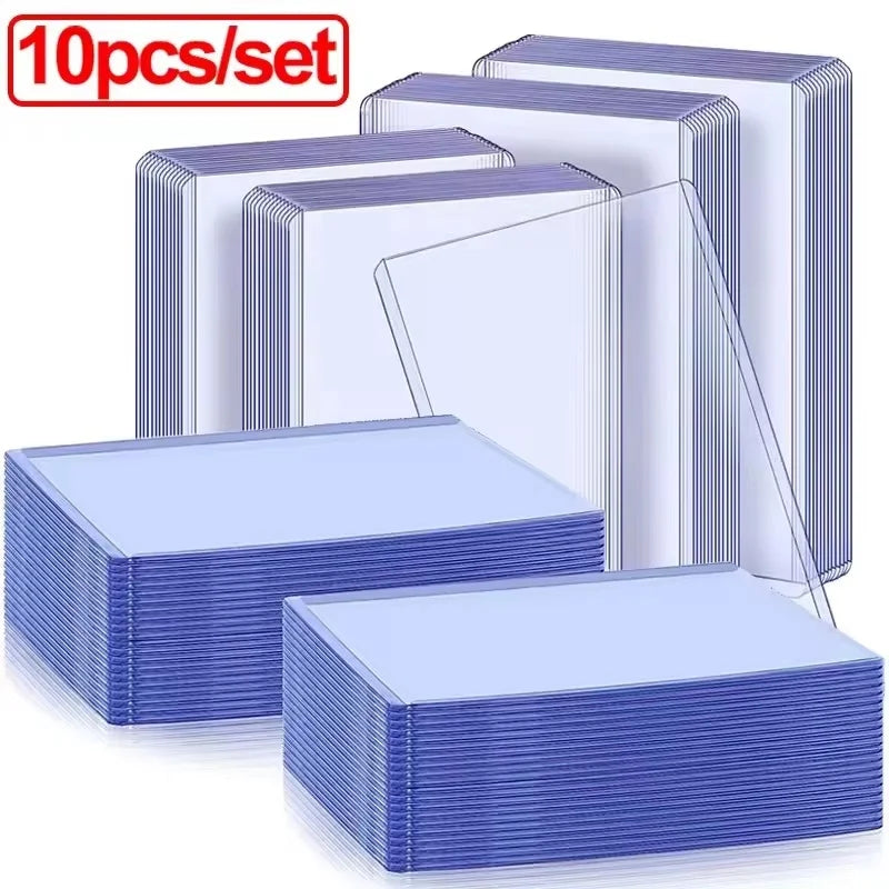 10Pcs 35PT Trading Card Holder Top Loading Transparent Protective Hard Plastic Card Sleeves Holder For Baseball Card Sport Cards Zpaxo
