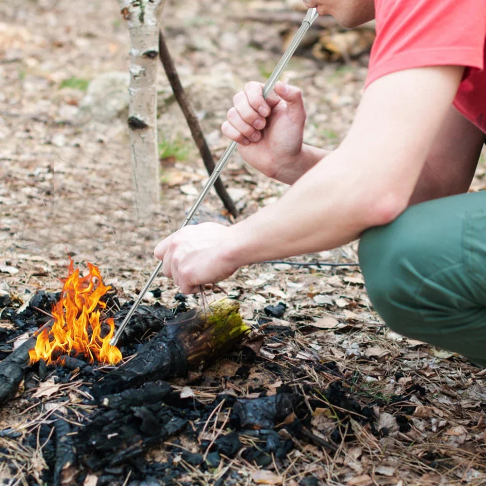 Telescopic Camping Fire Blower Blowpipe | Portable Outdoor Tool