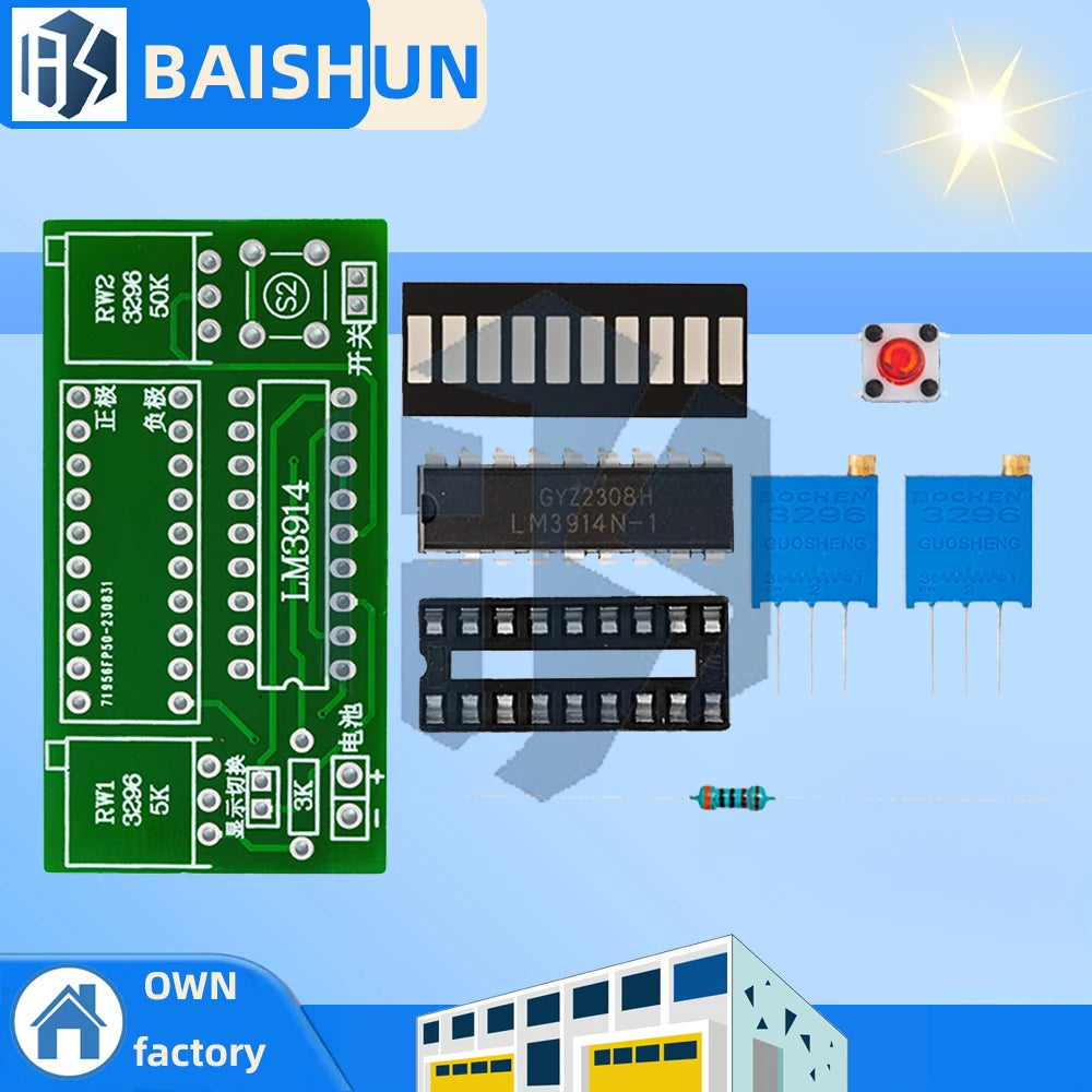 LM3914 10-Segment Battery Capacity Indicator Module Adjustable 3 Zpaxo Default Title