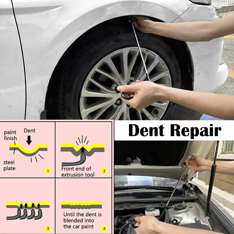 22-Inch Carbon Steel Dent Removal Rods Paintless Repair Tool Car Zpaxo