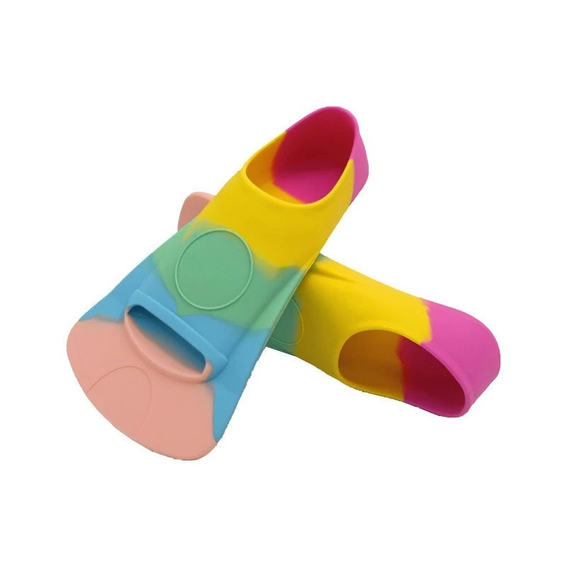 Swimming Fins Men's and Women's Freestyle Frog Silicone Short Fins Adult and Children's Professional Diving Training Frog Shoes Zpaxo
