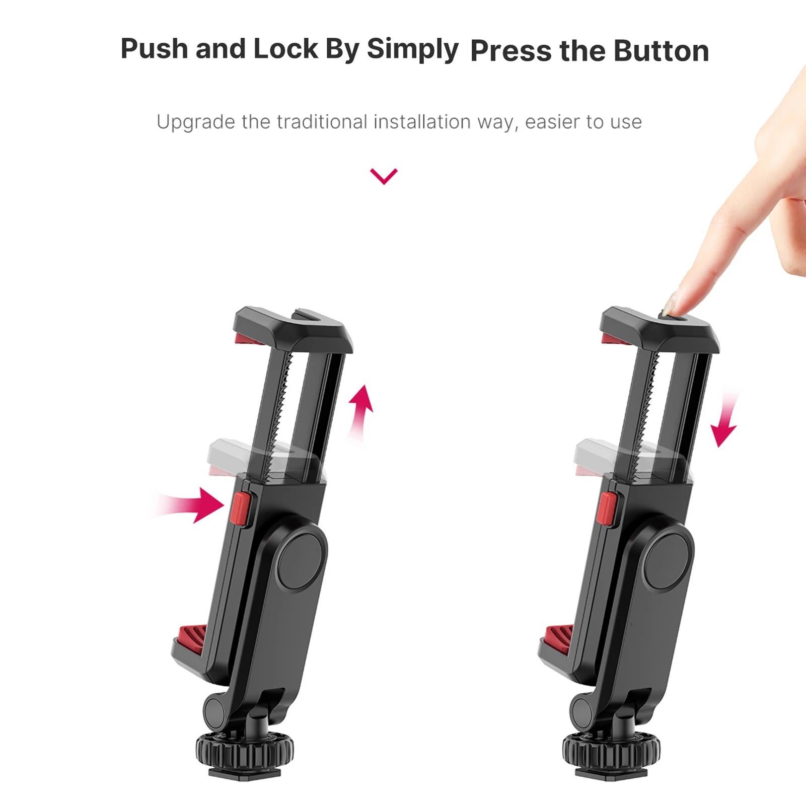 Multi-functional Phone Holder Clamp Tripod Mount 360 Rotatable Dual
