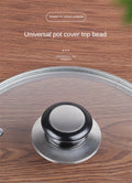 2pcs Black Stainless Steel Lid Knob 5mm-12mm Universal Replacement Carrying Handle for Glass Lid Kitchen Cookware Fixing Accesso Zpaxo Default Title
