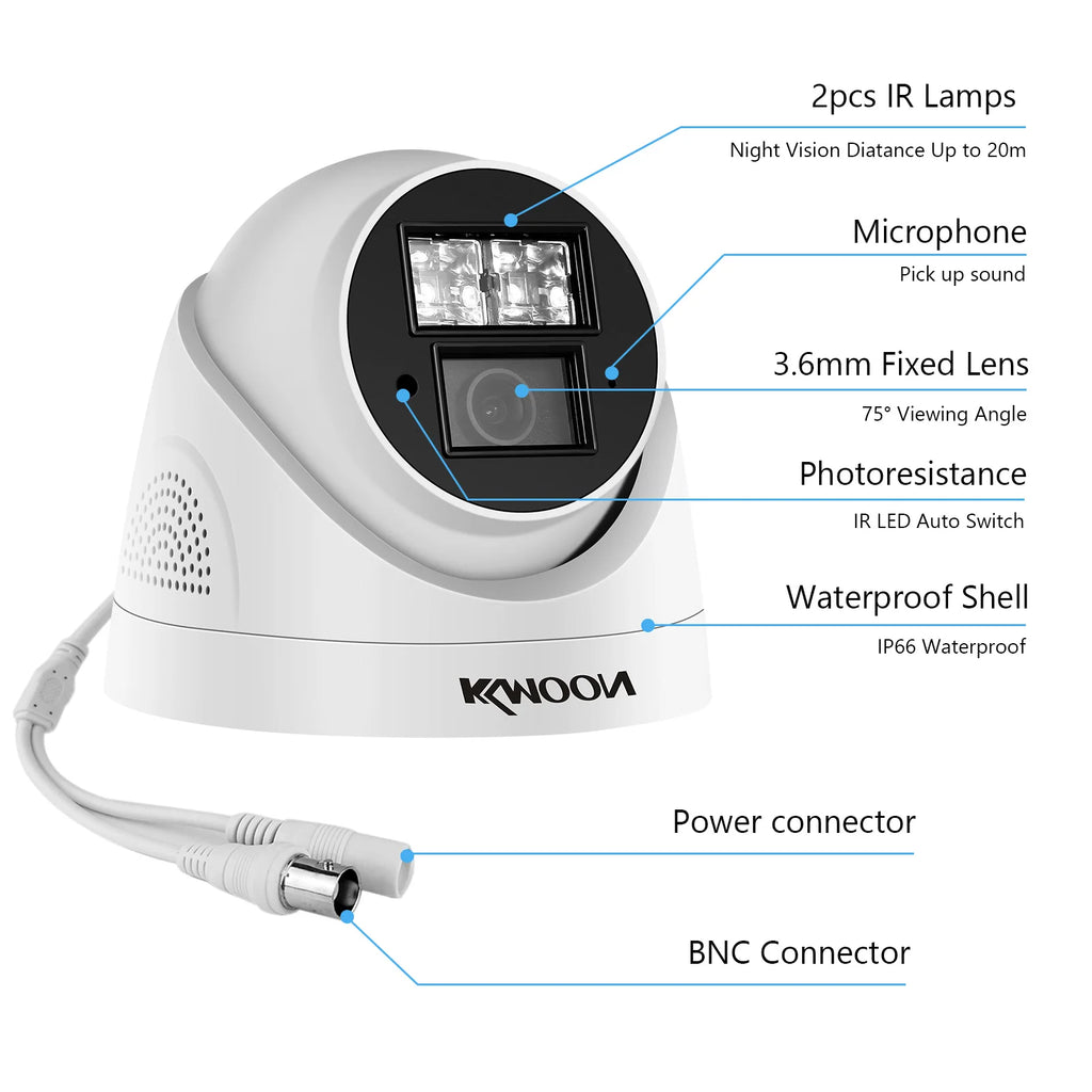 720P Analog Security Camera Surveillance CCTV Camera Outdoor Weatherproof Infrared Motion Detection for Analog DVR Pal System Zpaxo