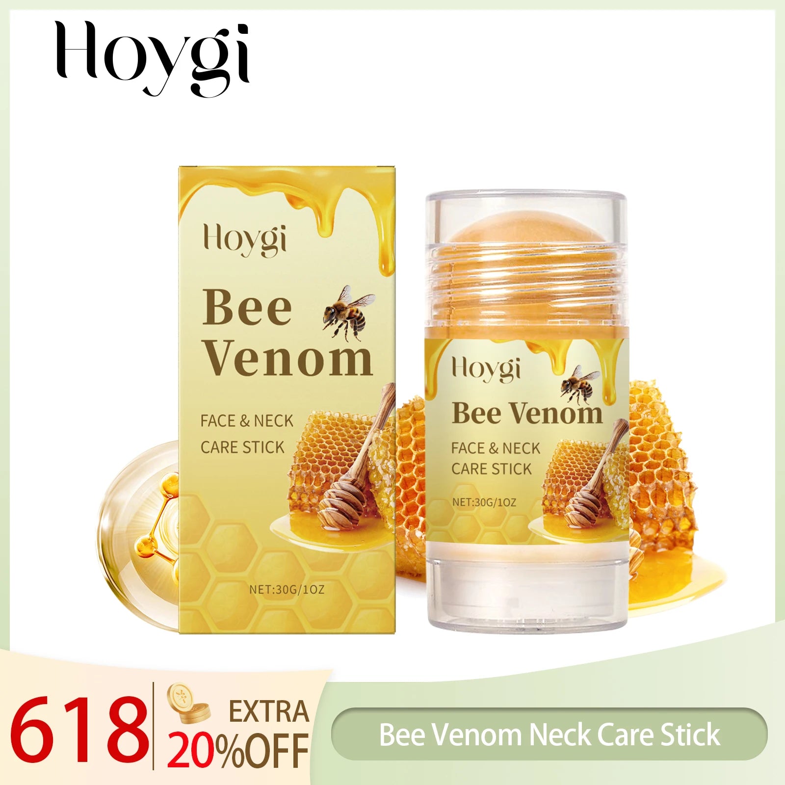 Hoygi Bee Venom Firming Serum Stick Anti Wrinkle Cream Lifts Tightens the Skin Solving Wrinkles Fine Lines Natural Serum Zpaxo