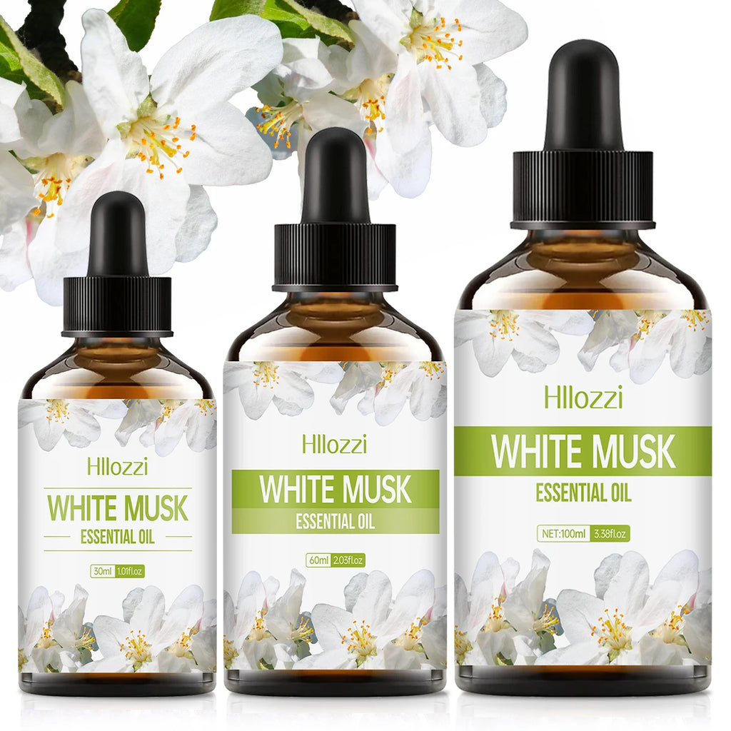 100ml-60ml-30ml WHITE MUSK,Suitable for body care and aromatherapy diffusers, spa, hair care, household products. Zpaxo