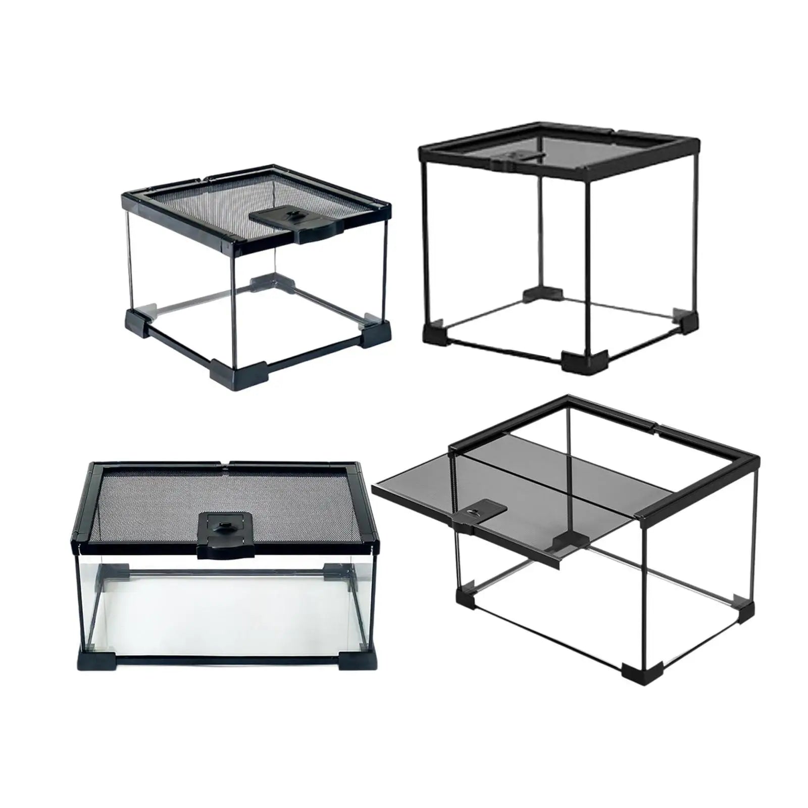 Reptile Enclosure Terrarium Transparent Sturdy Habitat Cage Breeding Zpaxo