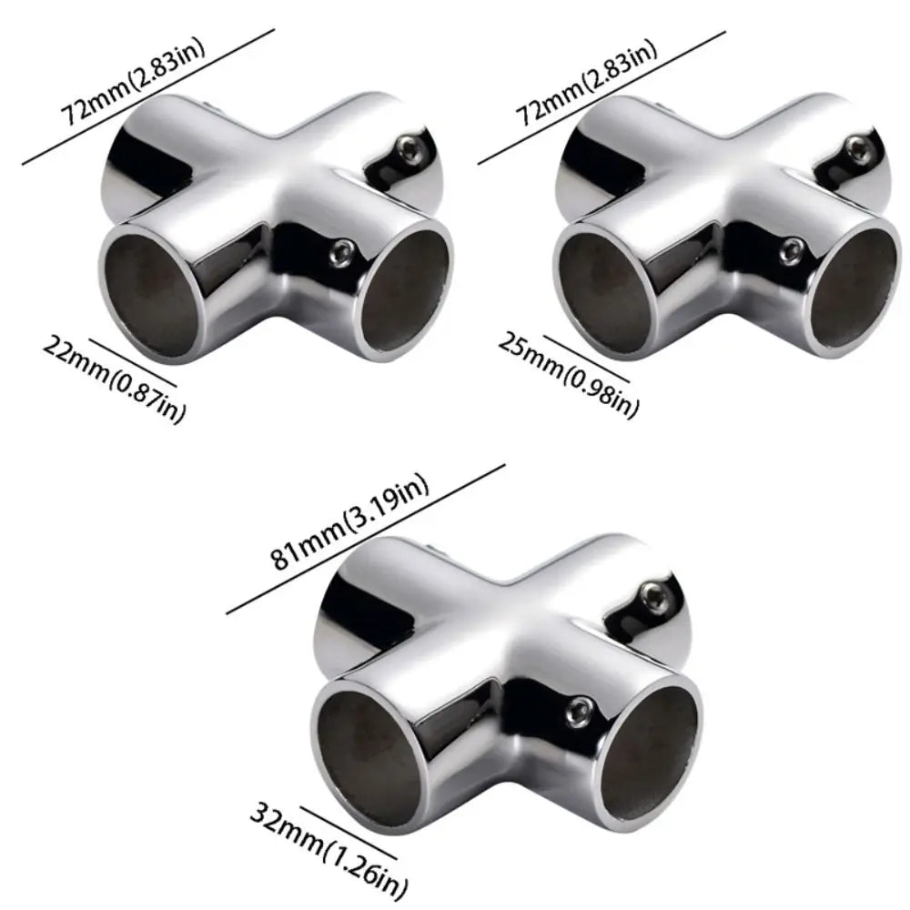 316 Stainless Steel Rail Fitting Tube 7 Pipe Connector Heavy Duty 4 Zpaxo
