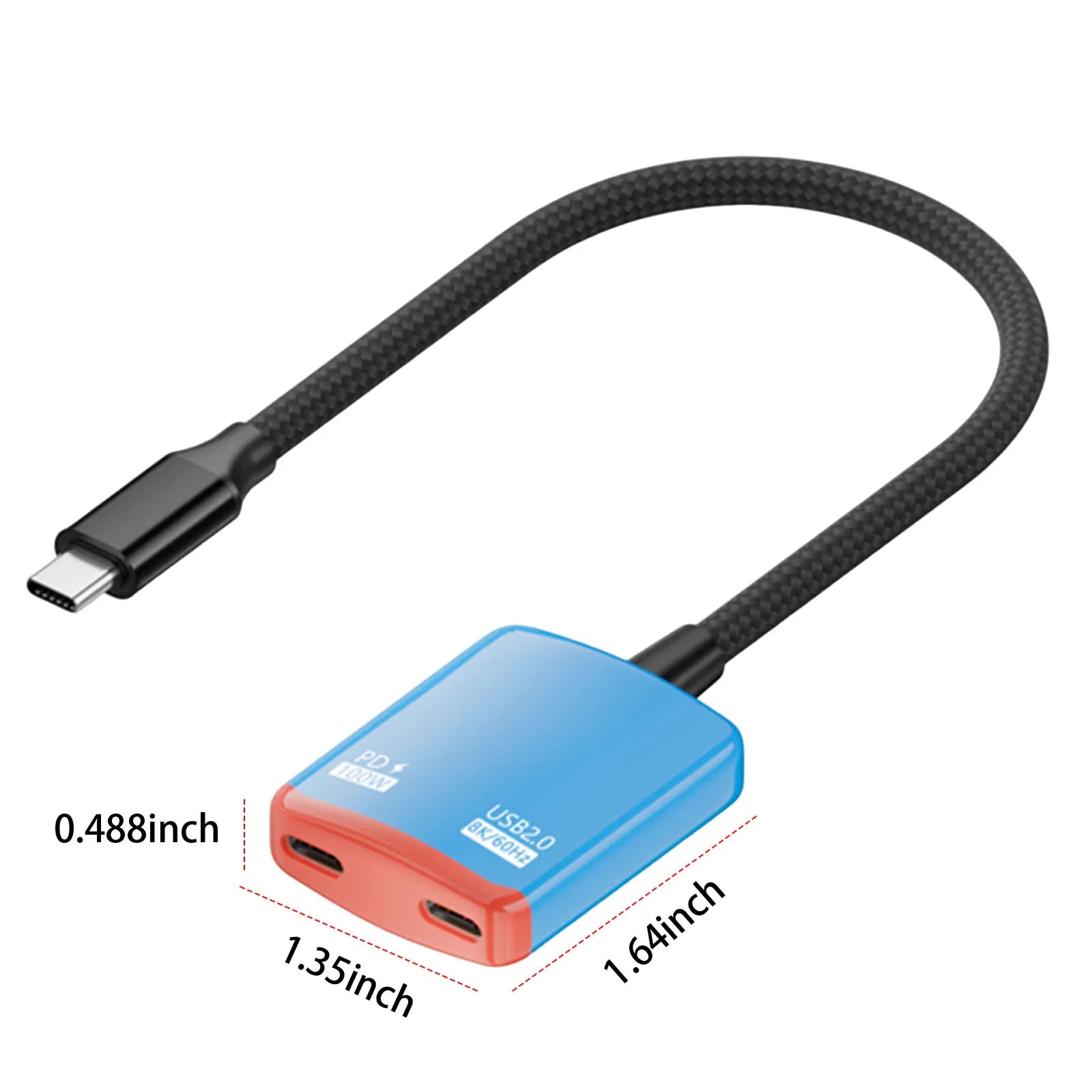 2-in-1 USB C AR Glasses Adapter 8K 60Hz Display Output Charge Play