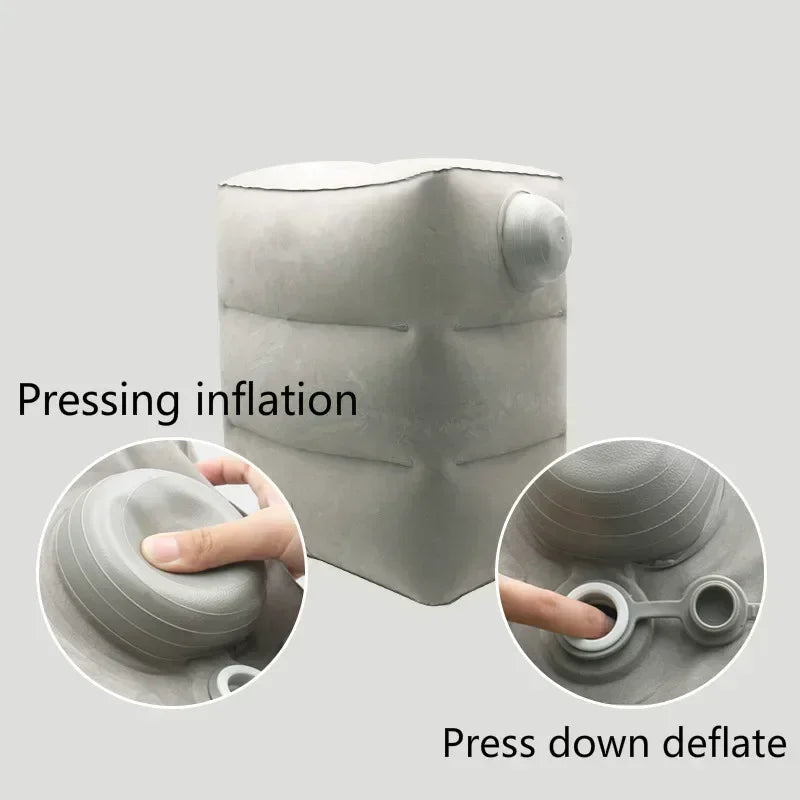 Inflatable Travel Footrest Pillow – Airplane, Car & Bus Inflatable Travel Footrest Zpaxo