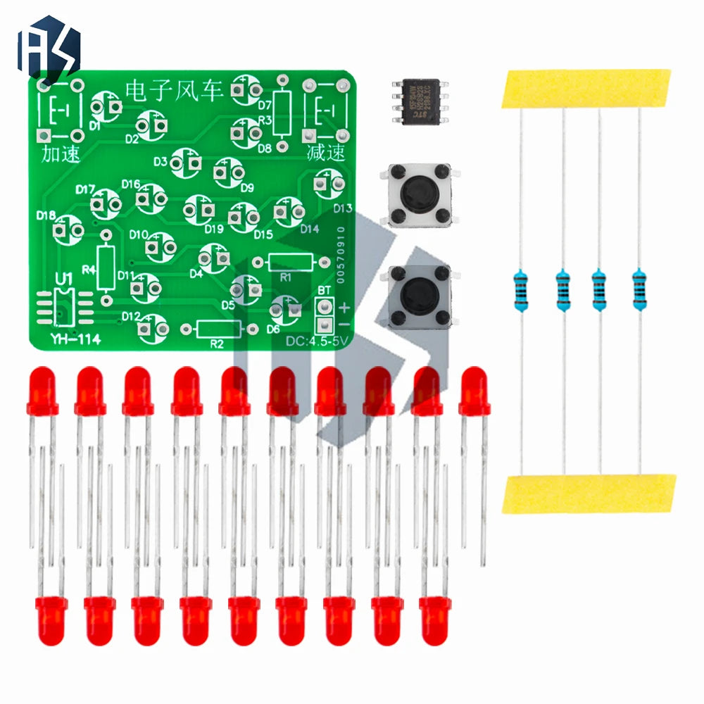 DIY Electronic Windmill DC 5V Funny Practice Adjustable Speed MCU Zpaxo